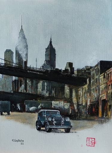 Saatchi Art Artist Tomas Castano; Paintings, “New York 1930s series - South Street-Manhattan” #art