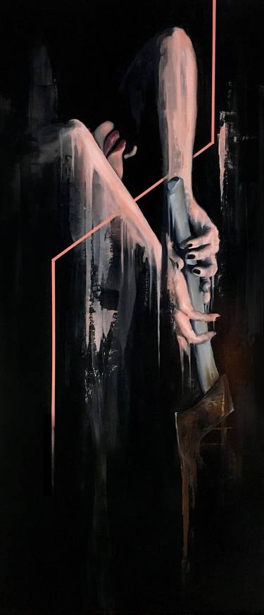 Original Abstract Portrait Painting by Ryan Moon