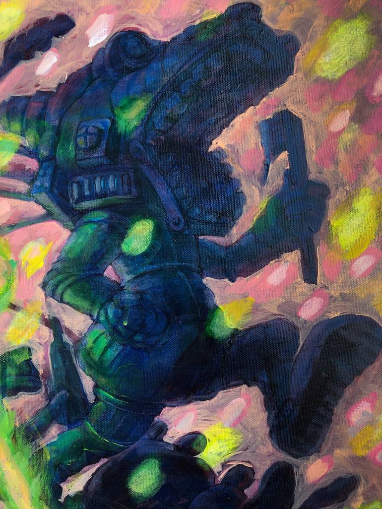Original Outer Space Painting by YOSHI OGURA