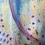 Silver and gold acrylic textured.