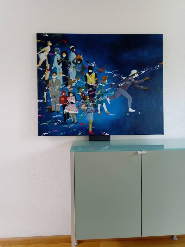 Original Modern People Painting by Tiety Bouma