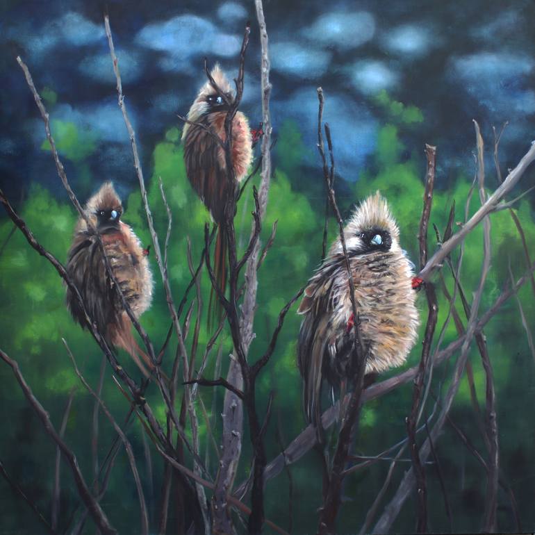 Love Birds on Watch Painting by Sherie Harkins | Saatchi Art Belgium
