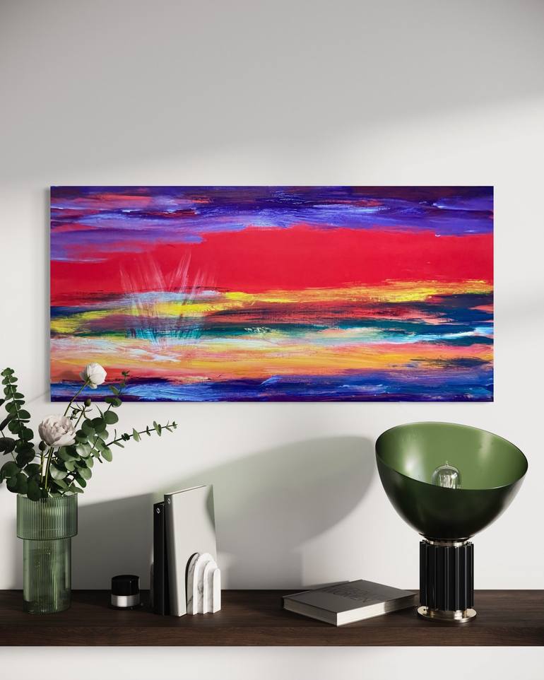 Original Abstract Landscape Painting by Tiny de Bruin