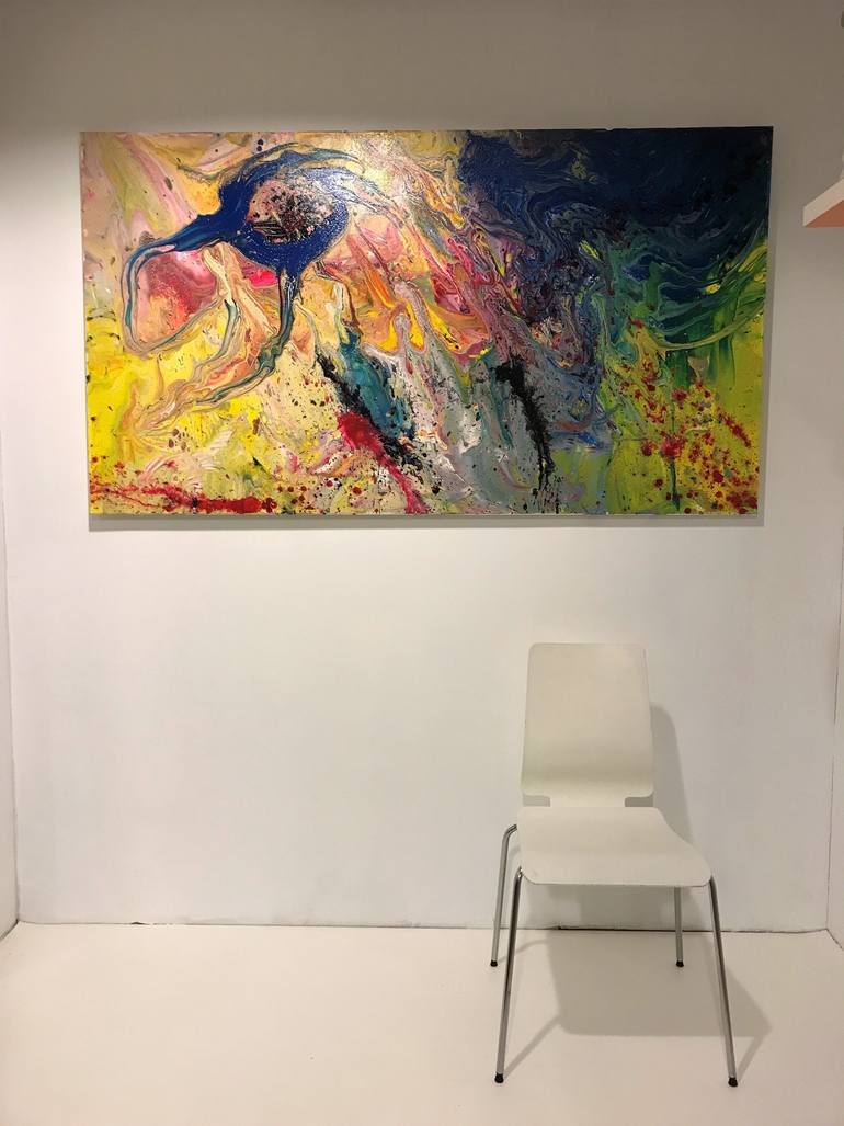 Original Abstract Expressionism Abstract Painting by Tiny De Bruin