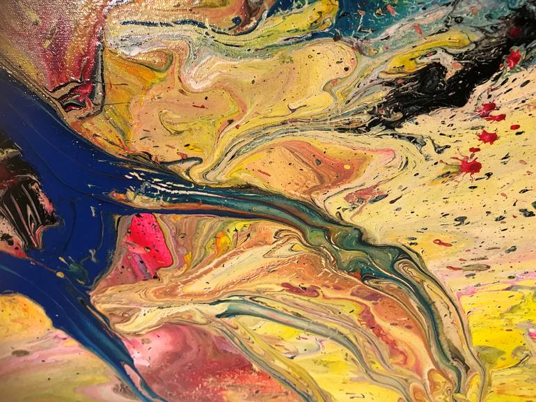 Original Abstract Expressionism Abstract Painting by Tiny de Bruin