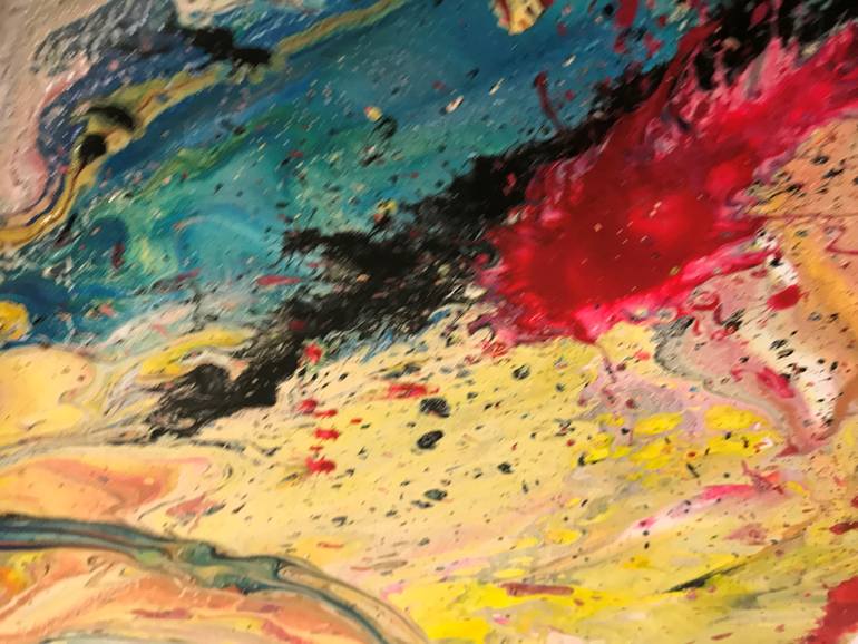 Original Abstract Expressionism Abstract Painting by Tiny De Bruin
