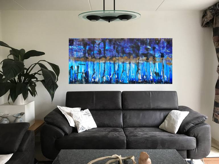 Original Abstract Landscape Painting by Tiny De Bruin