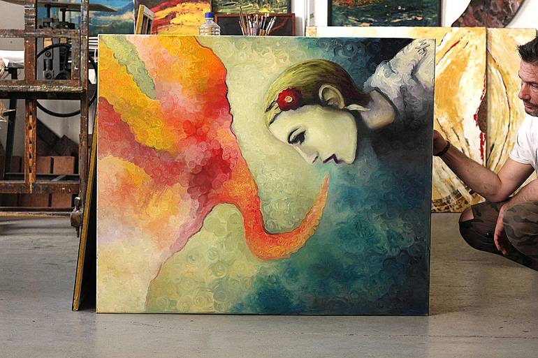Original Conceptual Love Painting by Peter Solymos