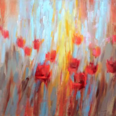 Original Abstract Expressionism Floral Paintings by Claire Hardy