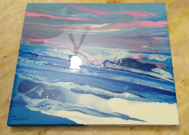 Original Abstract Seascape Painting by Jacob Jugashvili