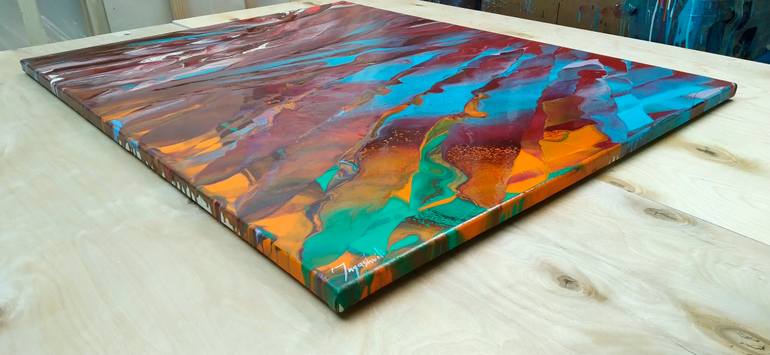 Original Abstract Landscape Painting by Jacob Jugashvili
