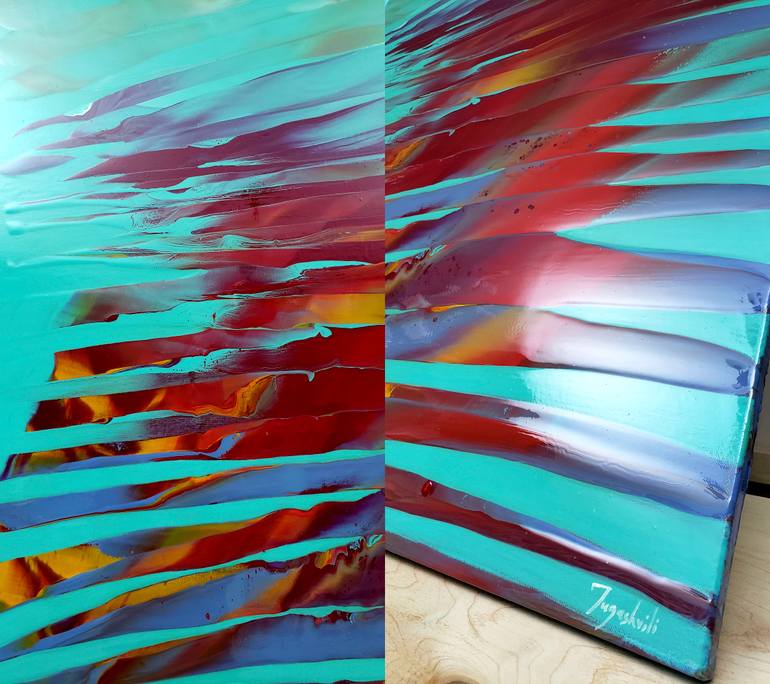 Original Abstract Nature Painting by Jacob Jugashvili