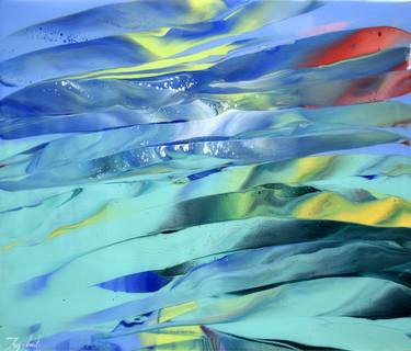 Print of Abstract Seascape Paintings by Jacob Jugashvili