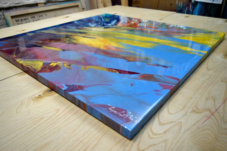 Original Abstract Landscape Painting by Jacob Jugashvili