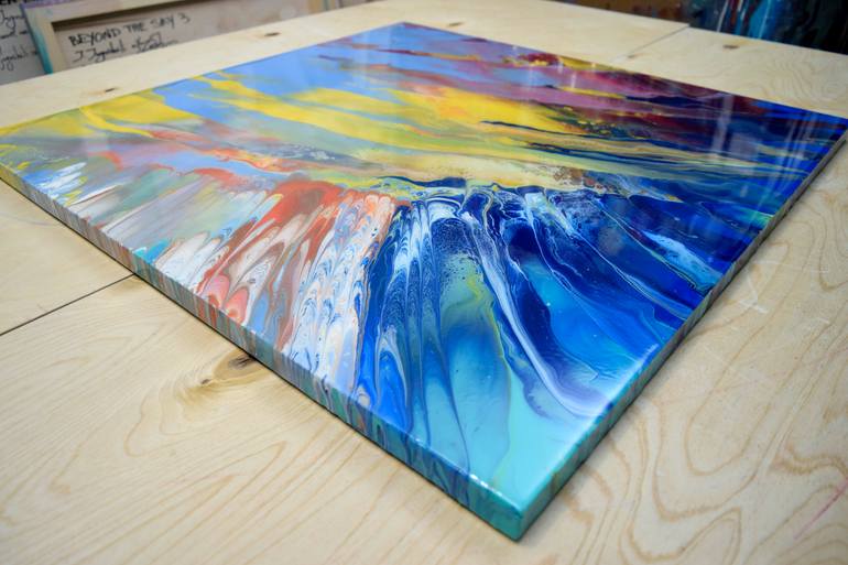 Original Abstract Landscape Painting by Jacob Jugashvili