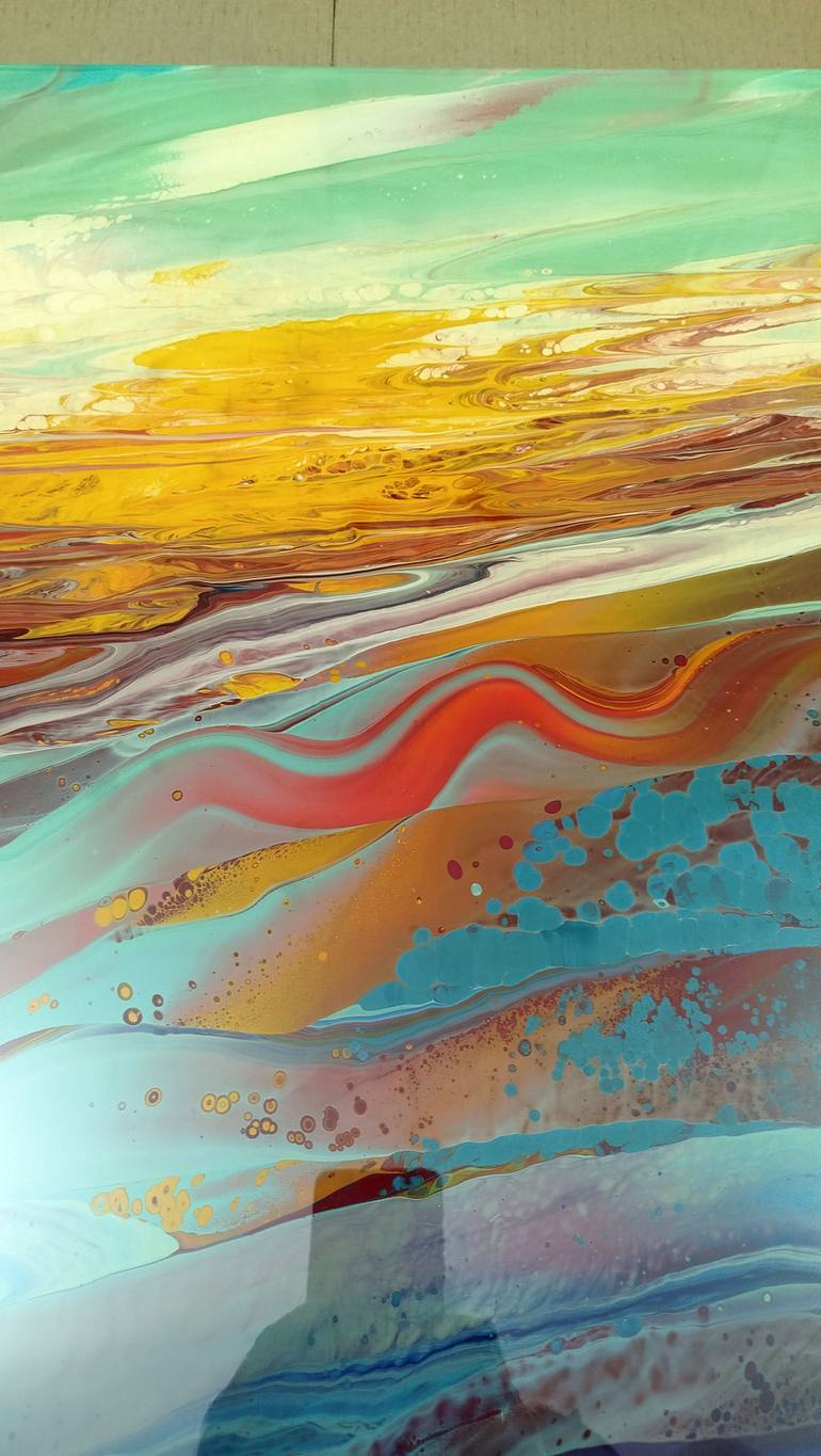 Original Abstract Landscape Painting by Jacob Jugashvili