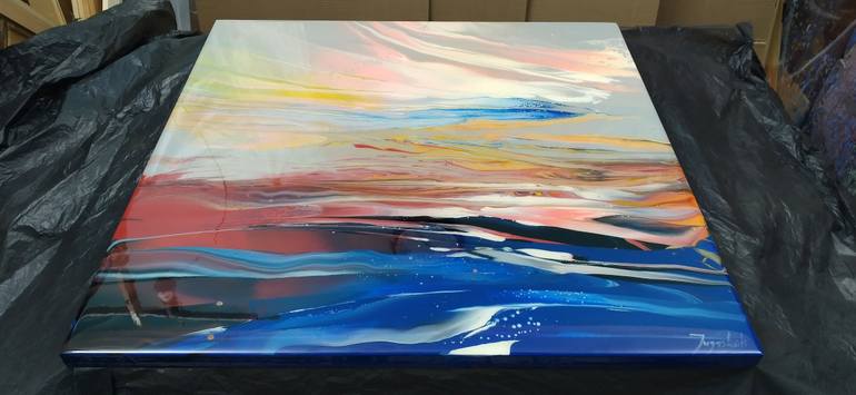Original Abstract Landscape Painting by Jacob Jugashvili