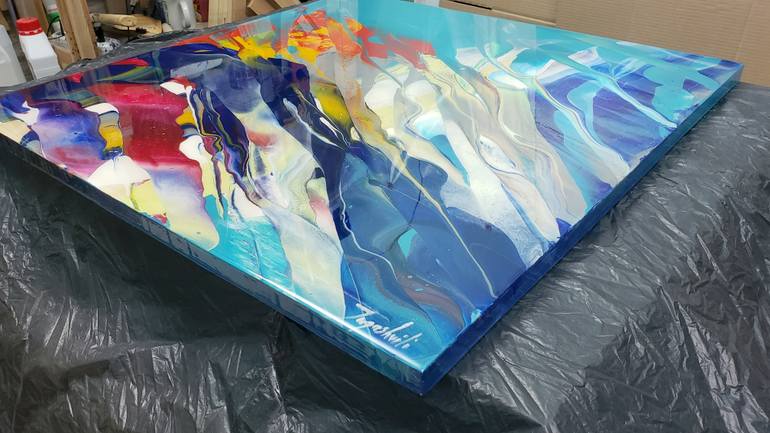 Original Abstract Floral Painting by Jacob Jugashvili