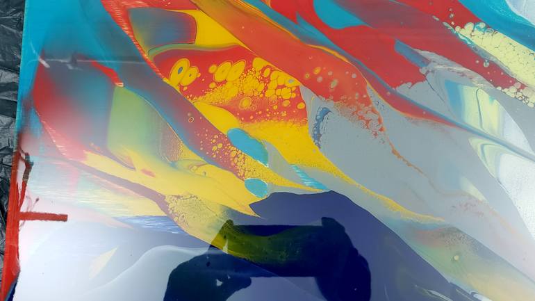 Original Abstract Floral Painting by Jacob Jugashvili