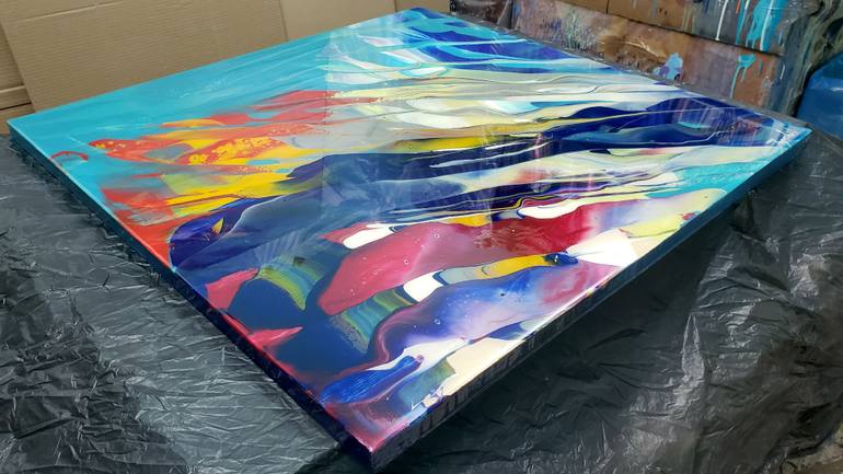 Original Abstract Floral Painting by Jacob Jugashvili