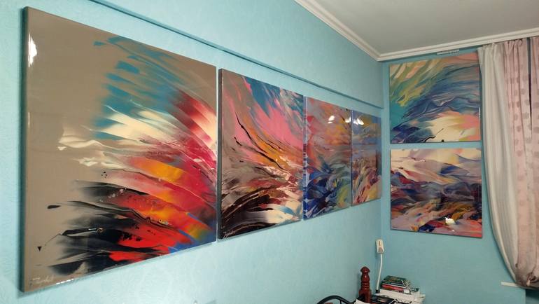 Original Abstract Landscape Painting by Jacob Jugashvili