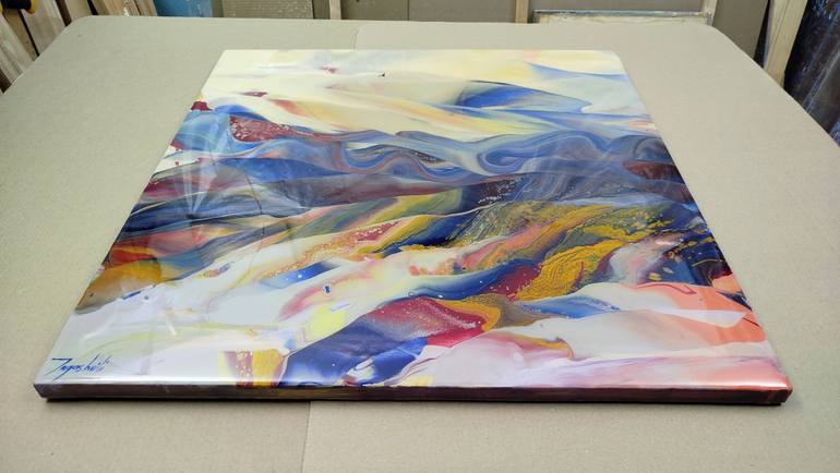 Original Abstract Landscape Painting by Jacob Jugashvili