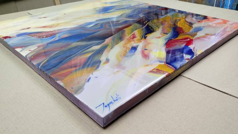 Original Abstract Landscape Painting by Jacob Jugashvili