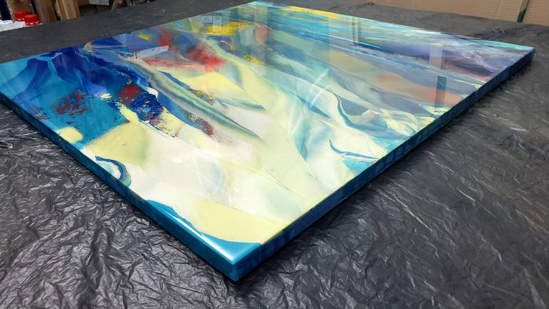 Original Abstract Landscape Painting by Jacob Jugashvili