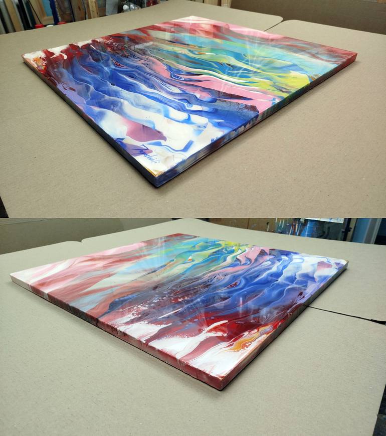 Original Abstract Landscape Painting by Jacob Jugashvili