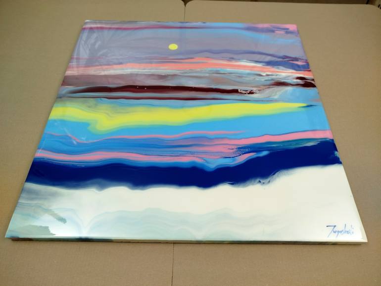 Original Abstract Seascape Painting by Jacob Jugashvili