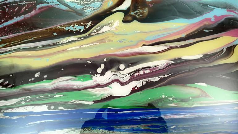 Original Abstract Landscape Painting by Jacob Jugashvili