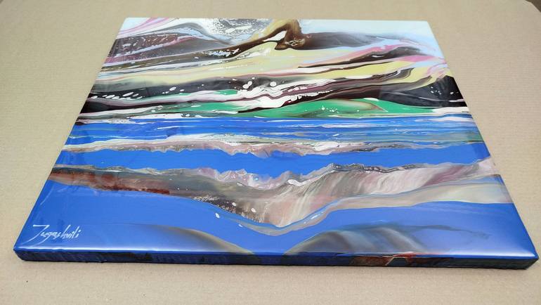 Original Abstract Landscape Painting by Jacob Jugashvili