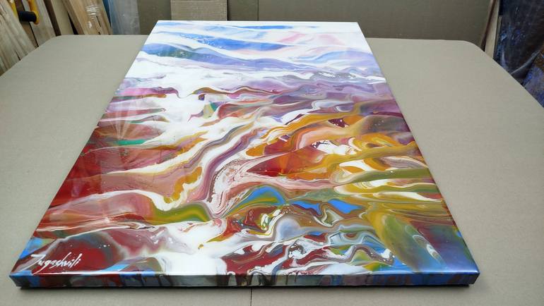 Original Abstract Landscape Painting by Jacob Jugashvili