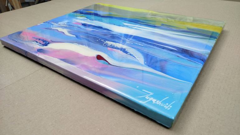 Original Abstract Landscape Painting by Jacob Jugashvili