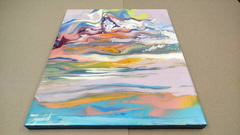 Original Abstract Landscape Painting by Jacob Jugashvili