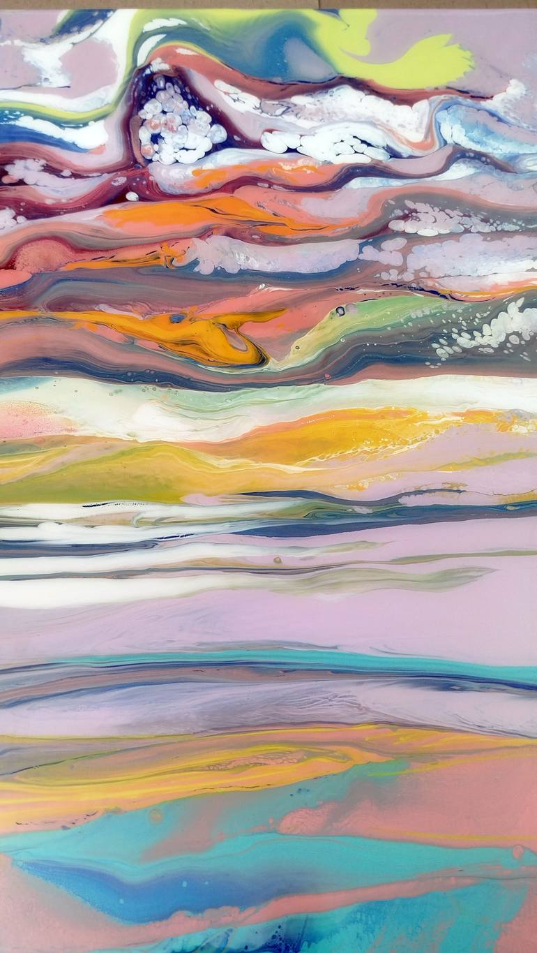 Original Abstract Landscape Painting by Jacob Jugashvili