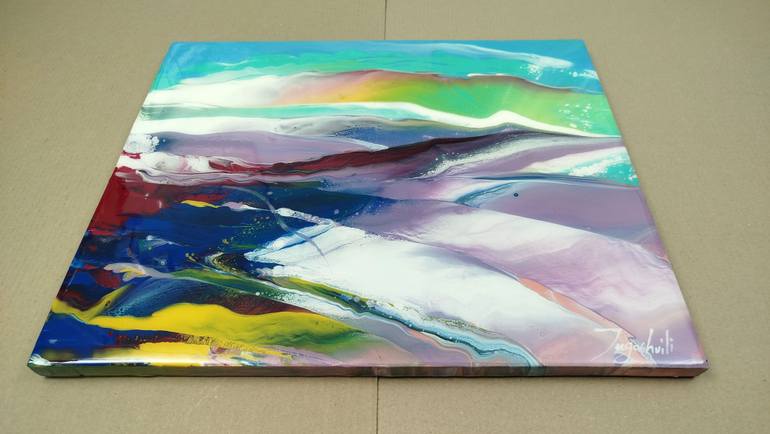 Original Abstract Landscape Painting by Jacob Jugashvili