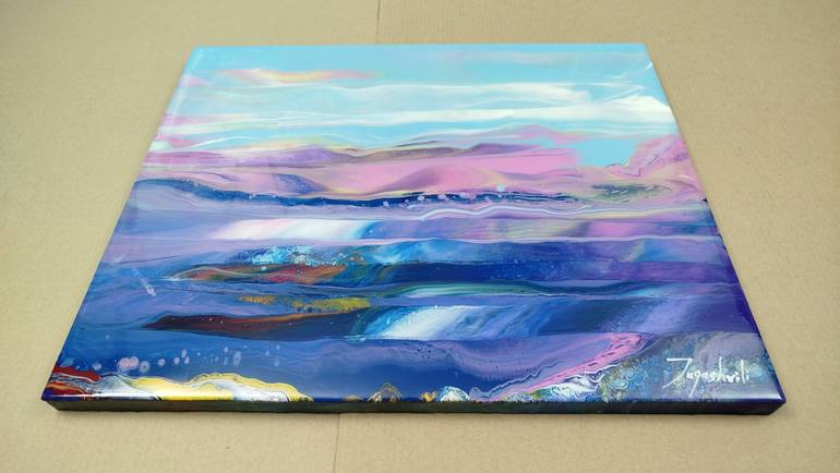 Original Abstract Landscape Painting by Jacob Jugashvili