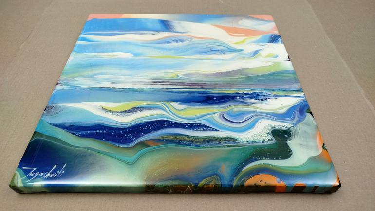 Original Abstract Landscape Painting by Jacob Jugashvili