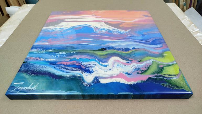 Original Abstract Landscape Painting by Jacob Jugashvili