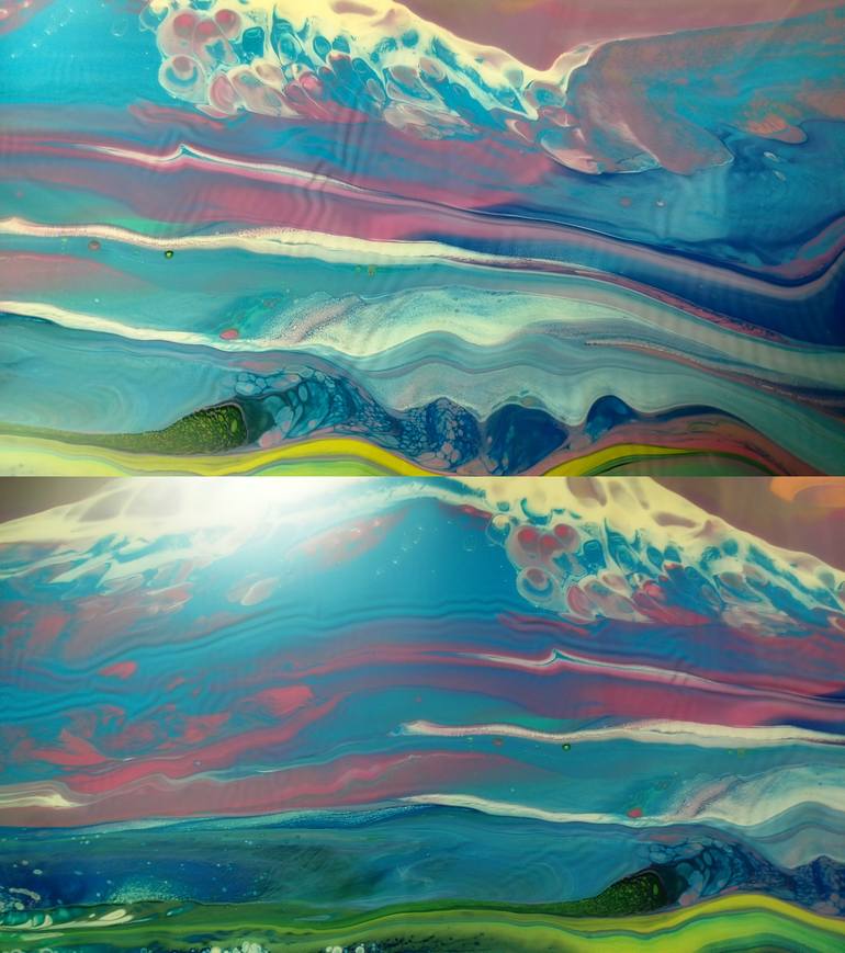 Original Abstract Landscape Painting by Jacob Jugashvili