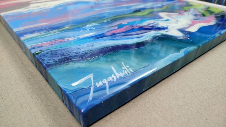Original Abstract Landscape Painting by Jacob Jugashvili