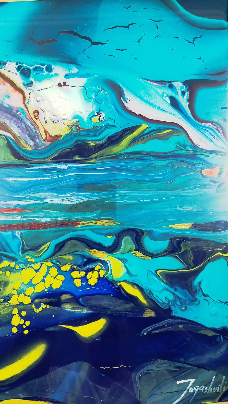 Original Abstract Landscape Painting by Jacob Jugashvili