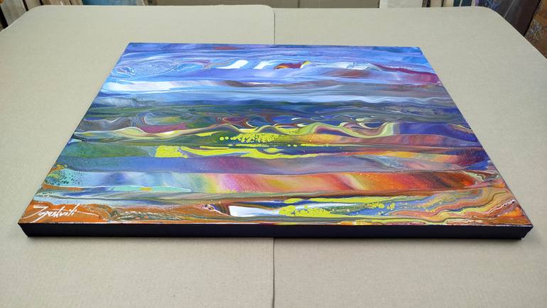 Original Abstract Landscape Painting by Jacob Jugashvili