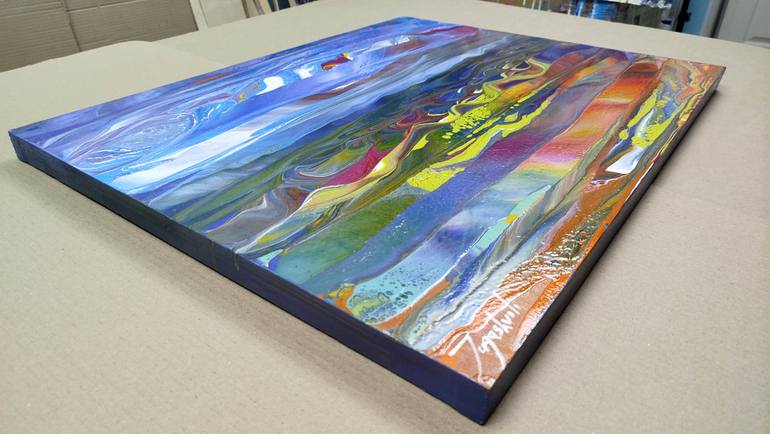 Original Abstract Landscape Painting by Jacob Jugashvili