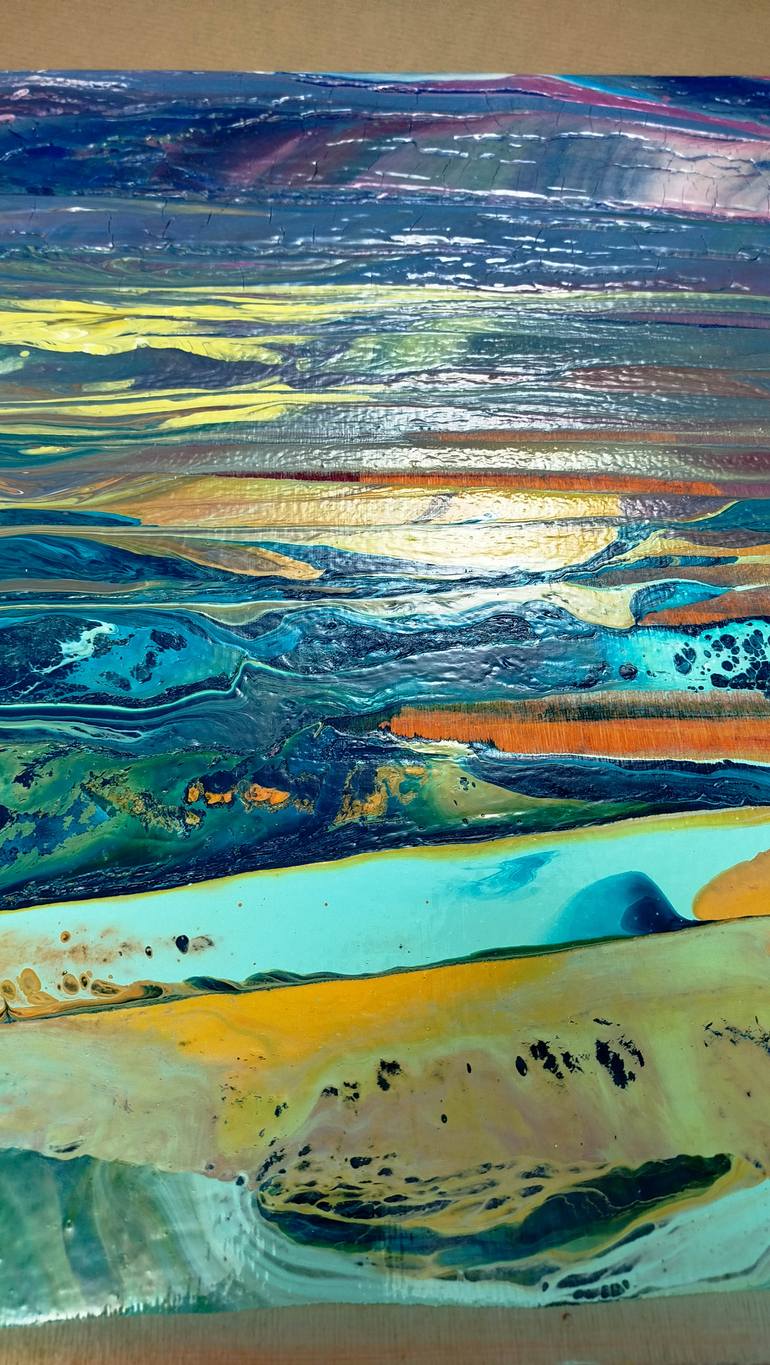 Original Abstract Landscape Painting by Jacob Jugashvili