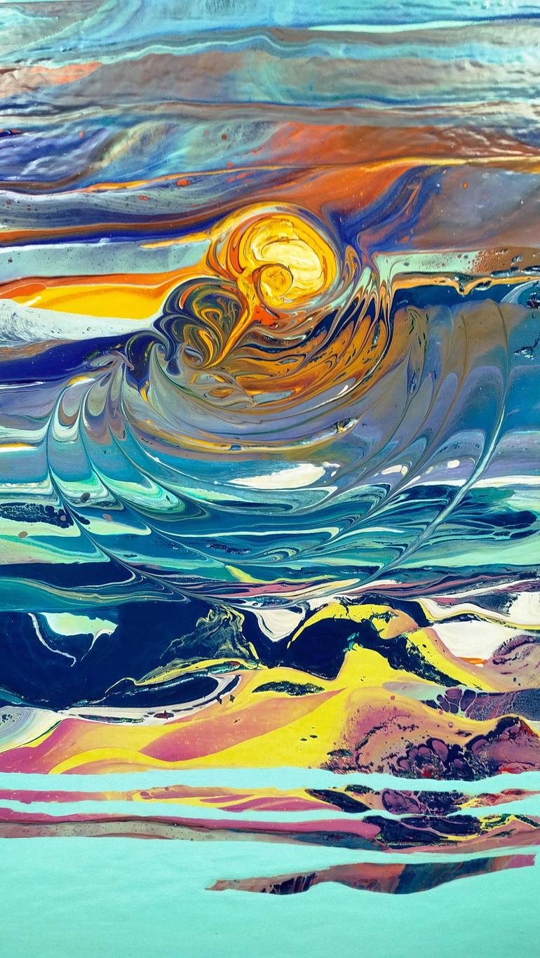 Original Abstract Landscape Painting by Jacob Jugashvili