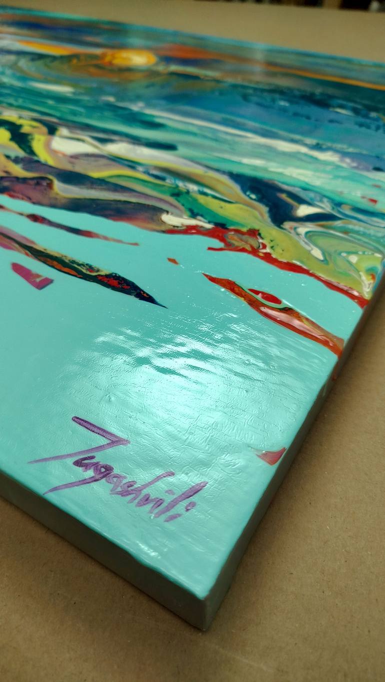 Original Abstract Landscape Painting by Jacob Jugashvili