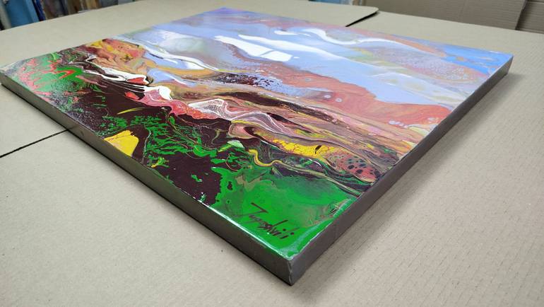 Original Abstract Landscape Painting by Jacob Jugashvili