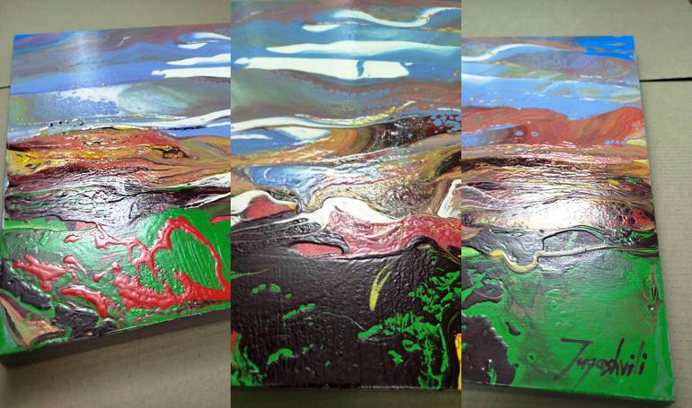 Original Abstract Landscape Painting by Jacob Jugashvili